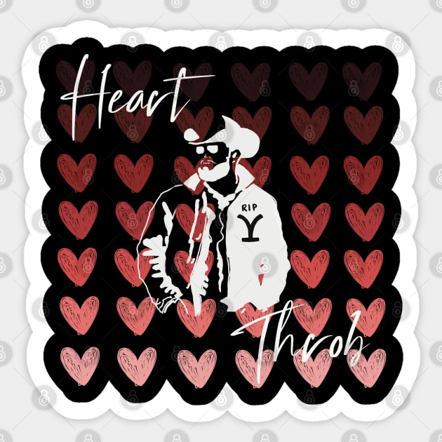 RIP Heart Throb Ombré Red Hearts Yellowstone Valentines Day Design Sticker by Sheila’s Studio